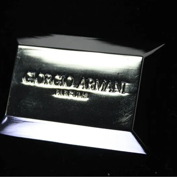 Giorgio Armani Perfum Logo Front Crushed Velvet Pouch Clutch Handbag Black - Picture 7 of 7